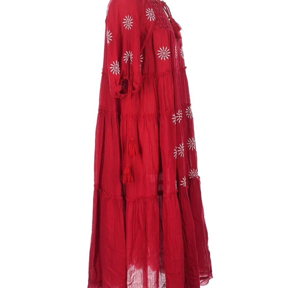 Free People Maxi Dress size Large 100% cotton - Picture 7 of 10